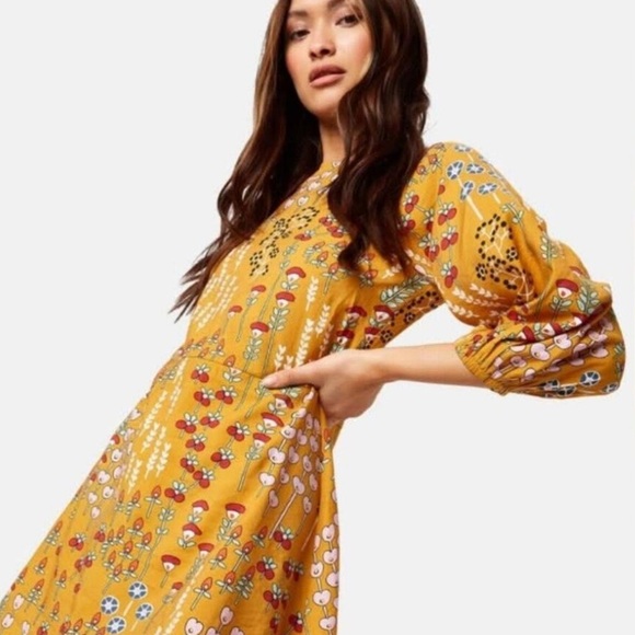 Traffic People Dresses Traffic People Puff Sleeve Relaxed Maxi traffic-people-dresses-traffic-people-puff-sleeve-relaxed-maxi